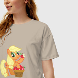 Футболка оверсайз женская Applejack, цвет: миндальный — фото 2