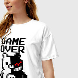 Футболка оверсайз женская MONOKUMA GAME OVER, цвет: белый — фото 2