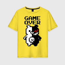 Женская футболка оверсайз MONOKUMA GAME OVER