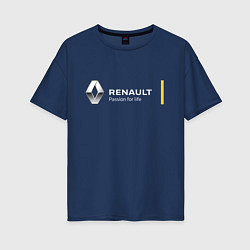 Женская футболка оверсайз Renault Passion for life