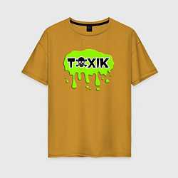 Женская футболка оверсайз Токсик toxik