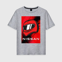 Женская футболка оверсайз Nissan - Paint