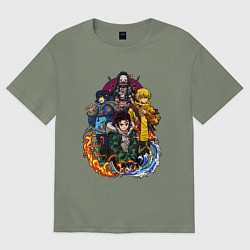 Женская футболка оверсайз КЛИНОК, РАССЕКАЮЩИЙ ДЕМОНОВ