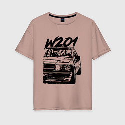 Женская футболка оверсайз MERCEDES BENZ 190 W201