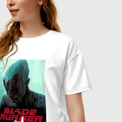Футболка оверсайз женская Слезы в дожде Blade Runner, цвет: белый — фото 2