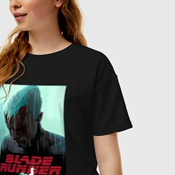 Футболка оверсайз женская Слезы в дожде Blade Runner, цвет: черный — фото 2