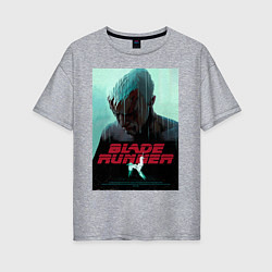 Футболка оверсайз женская Слезы в дожде Blade Runner, цвет: меланж