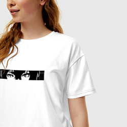 Футболка оверсайз женская Осаму Дазай, цвет: белый — фото 2