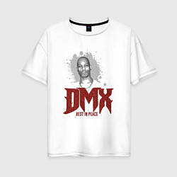 Футболка оверсайз женская DMX - Rest In Peace, цвет: белый