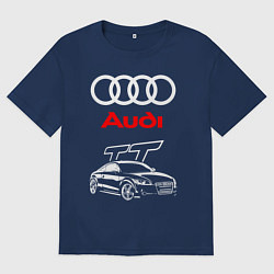 Футболка оверсайз женская AUDI TT АУДИ ТТ СПОРТ, цвет: тёмно-синий