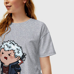 Футболка оверсайз женская Baby Nero, цвет: меланж — фото 2