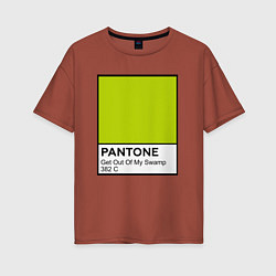 Футболка оверсайз женская Shrek: Pantone Color, цвет: кирпичный