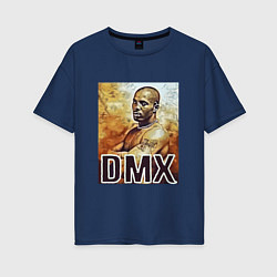 Футболка оверсайз женская DMX on Fire, цвет: тёмно-синий