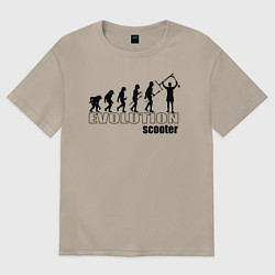 Женская футболка оверсайз Эволюция трюкового самоката