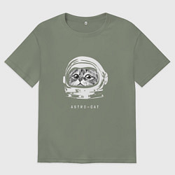 Женская футболка оверсайз Astro-cat
