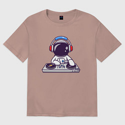 Футболка оверсайз женская ДИДЖЕЙ DJ Z, цвет: пыльно-розовый