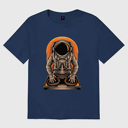 Женская футболка оверсайз Космонавт диджей - cosmo DJ