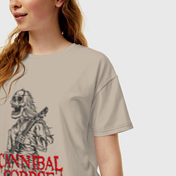 Футболка оверсайз женская Cannibal Corpse Труп Каннибала Z, цвет: миндальный — фото 2