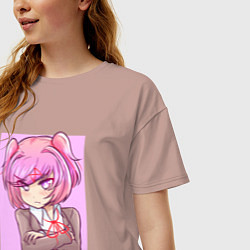 Футболка оверсайз женская Angry Natsuki, цвет: пыльно-розовый — фото 2