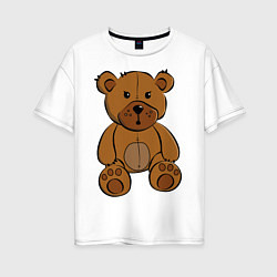 Женская футболка оверсайз Плюшевый медведь
