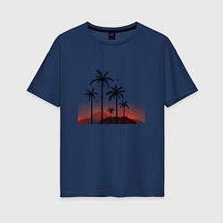Женская футболка оверсайз Palm tree