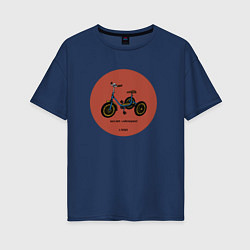 Женская футболка оверсайз Ретро велосипед