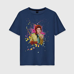 Женская футболка оверсайз David Bowie Art