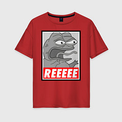 Женская футболка оверсайз Pepe trigger
