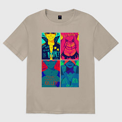 Женская футболка оверсайз Gurren Lagann posters