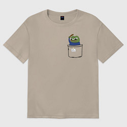 Женская футболка оверсайз Pepe simp