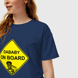Футболка оверсайз женская DaBaby on Board, цвет: тёмно-синий — фото 2