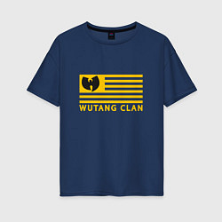 Футболка оверсайз женская Wu-Tang Flag, цвет: тёмно-синий