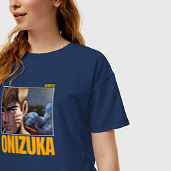 Футболка оверсайз женская Onizuka, цвет: тёмно-синий — фото 2