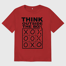 Женская футболка оверсайз THINK OUTSIDE THE BOX