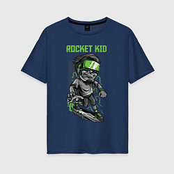 Женская футболка оверсайз Rocket kid