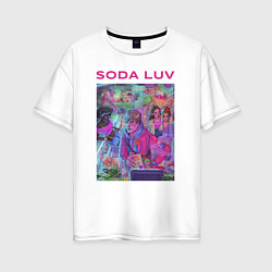 Футболка оверсайз женская SODA LUV, цвет: белый