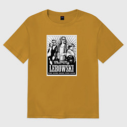 Футболка оверсайз женская The Big Lebowski poster, цвет: горчичный