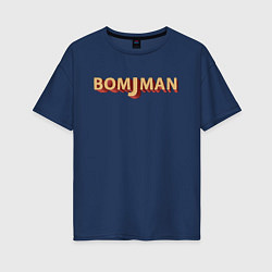 Женская футболка оверсайз BomjMan Logo