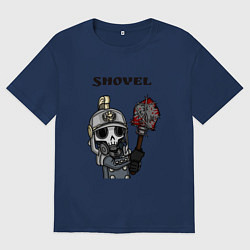 Футболка оверсайз женская Shovel, цвет: тёмно-синий