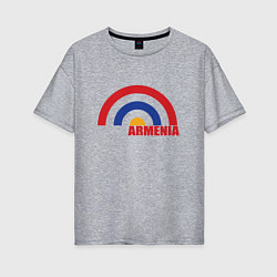 Футболка оверсайз женская Армения Armenia, цвет: меланж