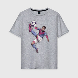 Женская футболка оверсайз Messi Barcelona Argentina