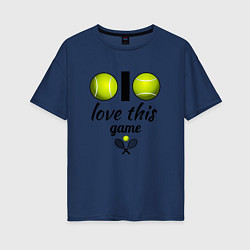 Женская футболка оверсайз Я люблю теннис