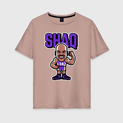 Футболка оверсайз женская Shaq, цвет: пыльно-розовый