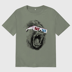 Футболка оверсайз женская Дикая горилла, цвет: авокадо