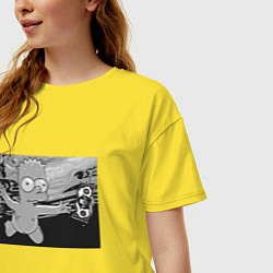 Футболка оверсайз женская Simpsons x Nirvana, цвет: желтый — фото 2