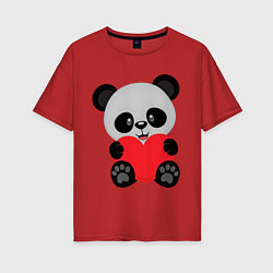 Женская футболка оверсайз Love Панда