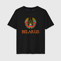 Женская футболка оверсайз Герб Belarus
