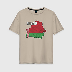 Женская футболка оверсайз Belarus Map