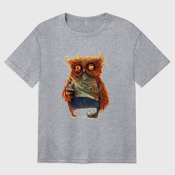 Женская футболка оверсайз Замученный уставший