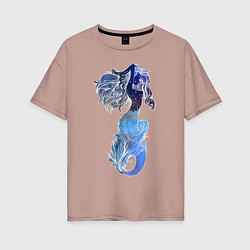 Женская футболка оверсайз Русалка